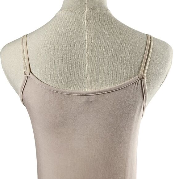 POL Small  Pale Pink or Nude Camisole Top Lacy Spaghetti Straps Stretch - Picture 7 of 14